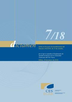 Dictamen 7/18 sobre el Proyecto de modificación del Decreto 202/2004, de 19 de octubre, por el que se aprueba el Reglamento de sanidad mortuoria de la Comunidad Autónoma del País Vasco